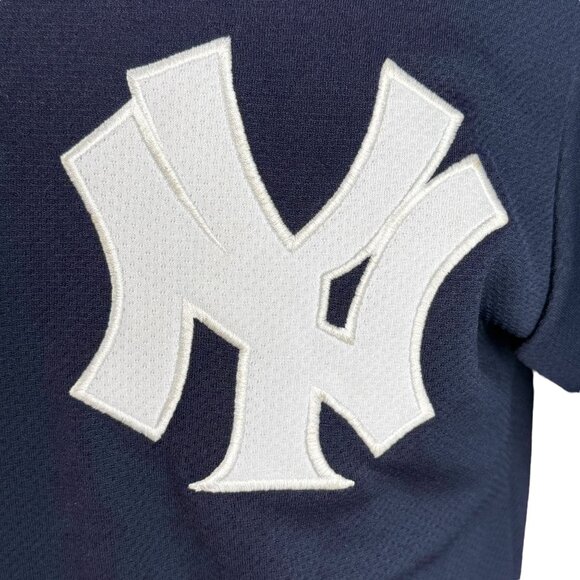 Vintage Alfonso Soriano New York Yankees Majestic 90s Baseball Jersey M Blue - Picture 12 of 12